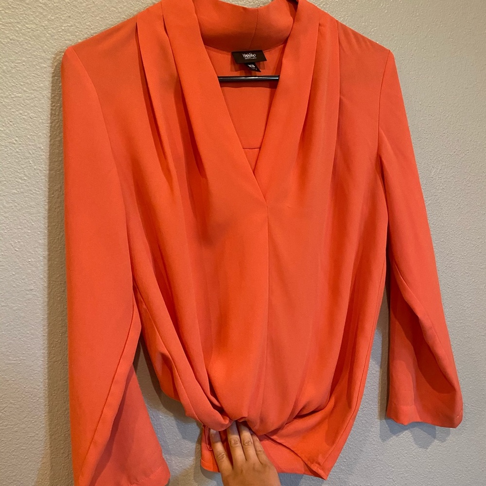 Peach Dress Blouse